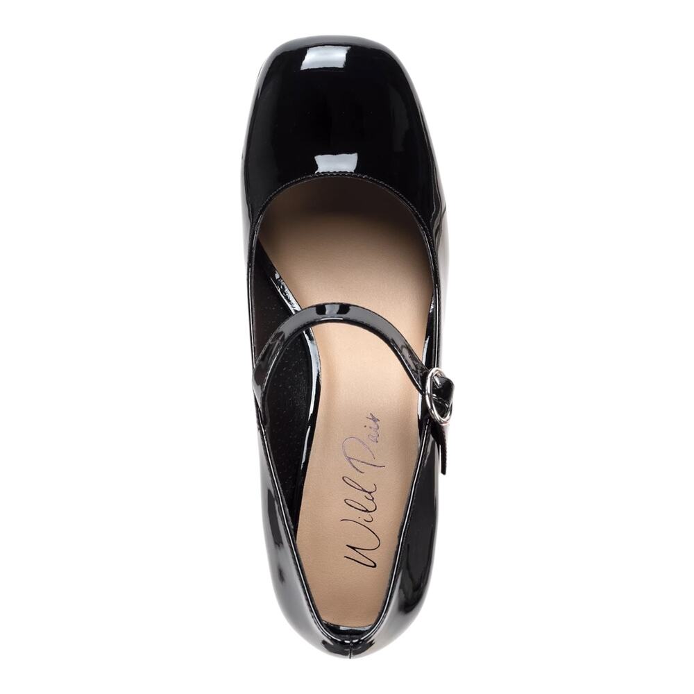 Wild Pair Women's Vaneciaa Mary Jane Square Toe Pumps Black Size 6 - Picture 4 of 5
